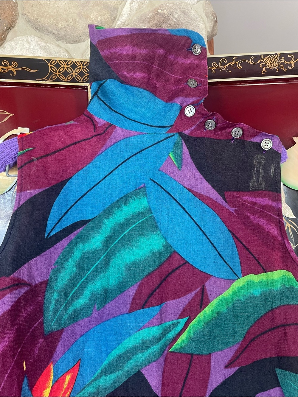 90s Italian linen dress - Picture 4 of 8